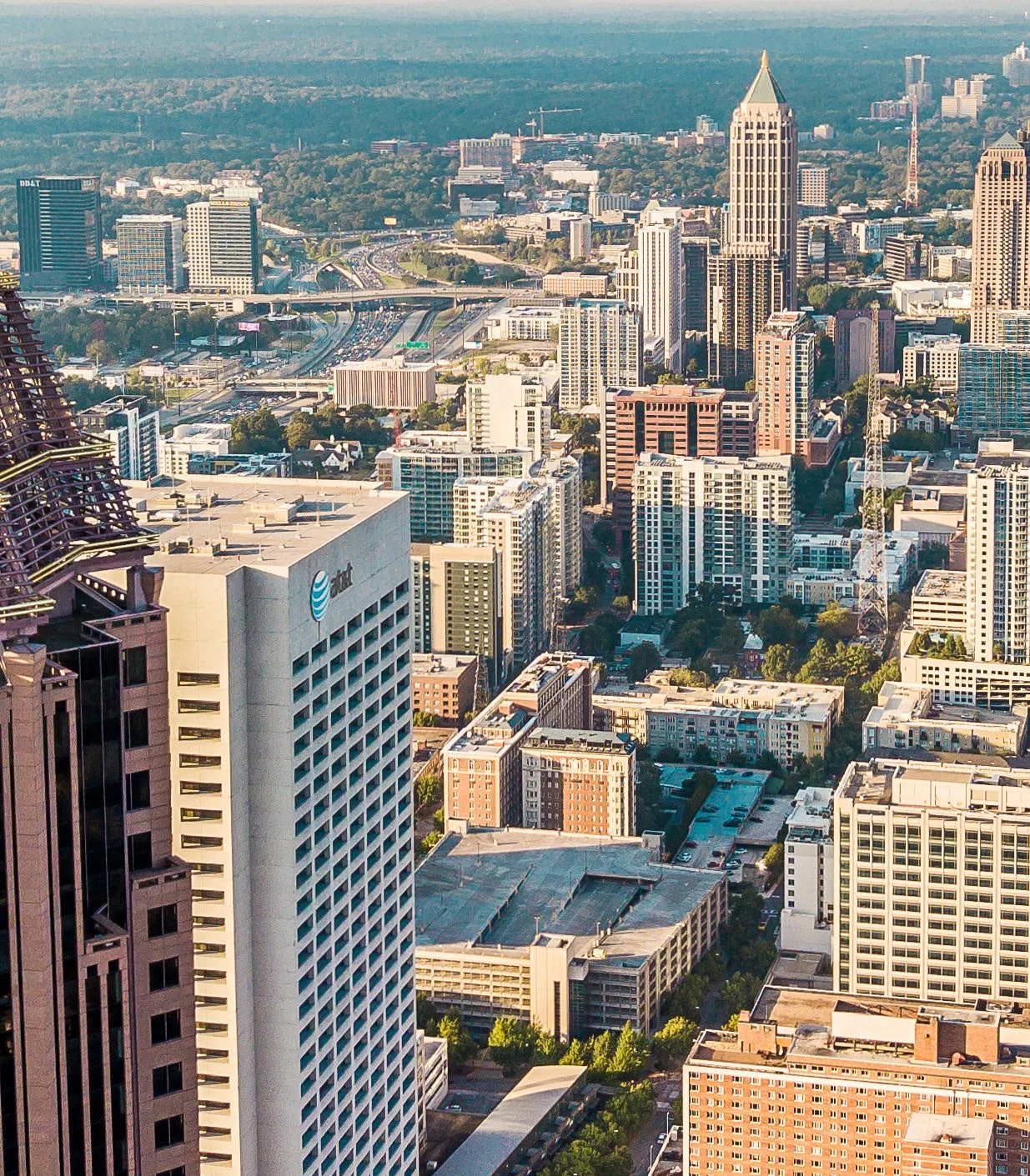 Aerial view of the Atlanta skyline