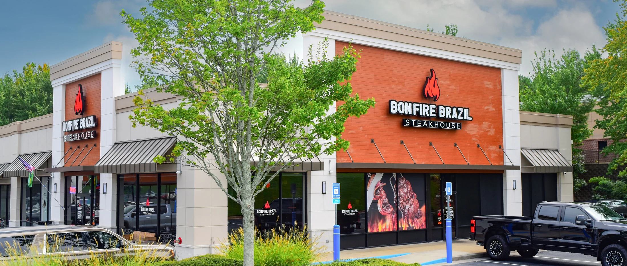 Bonfire Brazilian Steakhouse entrance and updated façade